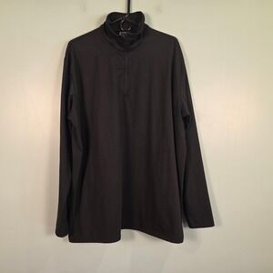 RefrigiWear Mens 3XL Black 1/4 Zip Base Layer Long Sleeve Shirt 088TR Pullover